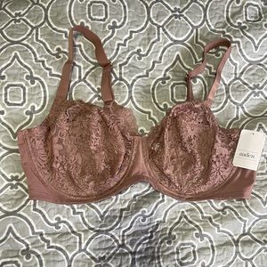 Auden lace unlined bra mauve 40DDD